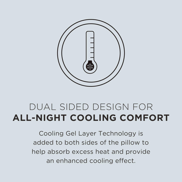 Dual Cooling Memory Foam Bed Pillow 2-Pack