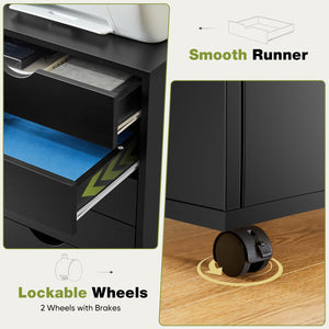 5-Drawer Mobile Storage Chest with Wheels