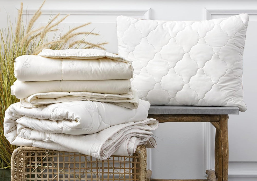 Wool Mattress Protector with 100% Cotton Cover – Breathable & Hypoallergenic