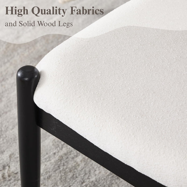 55 Inch Upholstered Ottoman Bench with Wood Legs
