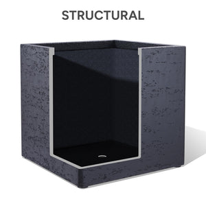 20-Inch Square Concrete Planter
