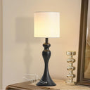 Table Lamp for Bedroom, Cordless Bedside Lamps for Living Room, Touch 3-Way Dimmable Desk Lamp for Night Stands, Rechargeable, Battery Operated Lamp with Fabric Shade for Dorm, Home Office (Nickel)