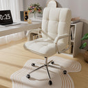Mid-Back PU Leather Office Chair with Swivel & Padded Arms