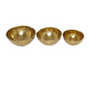 Gold Aluminum Decorative Bowls Set of 3