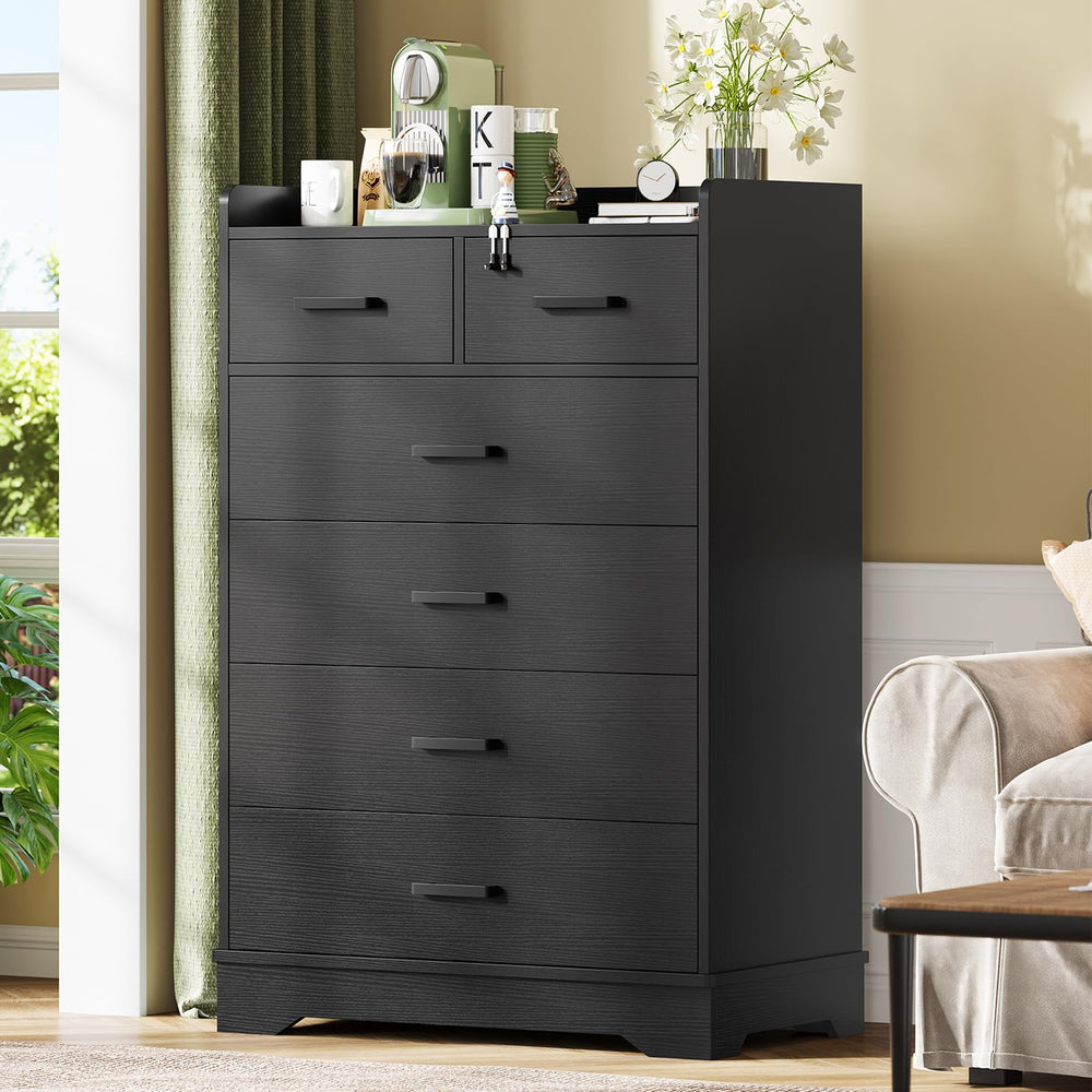 6-Drawer Vertical Dresser – Engineered Wood Storage Chest
