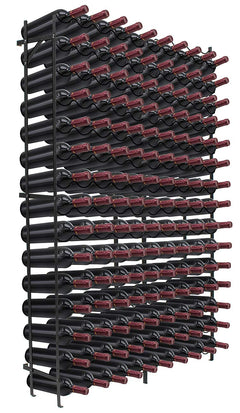 15-Tier Freestanding Metal Wine Rack – 75 or 150 Bottle Storage