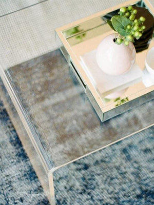 Clear Acrylic End Table Set of 2 – 12"D x 16"W x 18"H