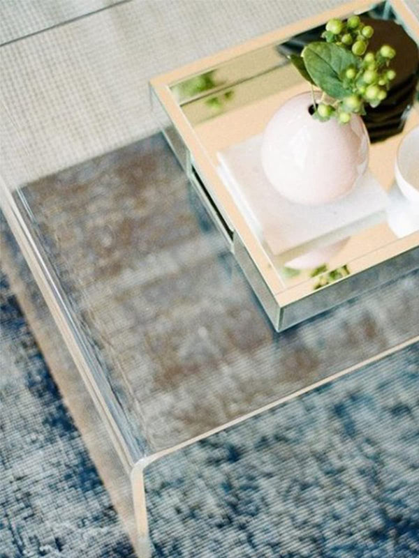 Clear Acrylic End Table Set of 2 – 12"D x 16"W x 18"H