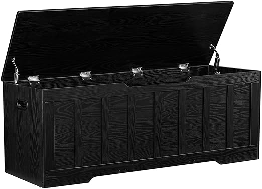 Extra Large Storage Chest Bench with Safety Hinges – 51.2" x 15.7" x 19.1"