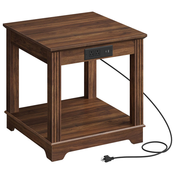Farmhouse End Table with Charging Station