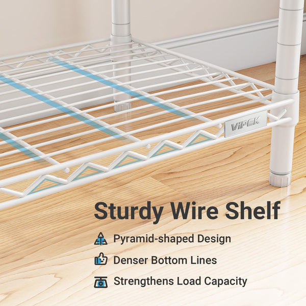 Expandable Freestanding Closet Rack with Shelves and Hanging Rods