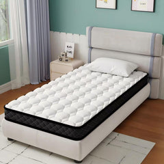 Twin Pillow Top Memory Foam Mattress – Medium Firm, Cooling Gel, 5 Inch