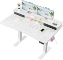 Electric Standing Desk with Storage Drawers & Monitor Riser, 47.2" x 27.6"