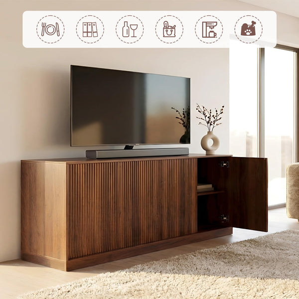 63-Inch 4-Door Sideboard Buffet Cabinet
