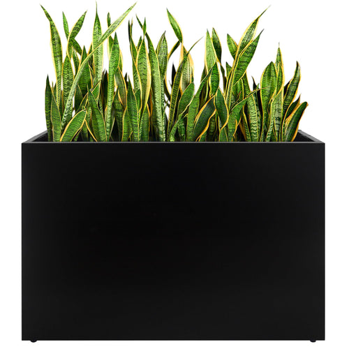Galvanized Steel Folding Rectangular Planter Box with Drainage Holes