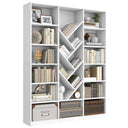 6-Tier Tree Bookshelf with 13 Open Compartments