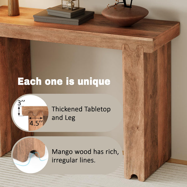 45-Inch Solid Mango Wood Console Table
