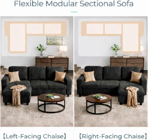 L-Shaped Sleeper Sectional Sofa with Storage Chaise