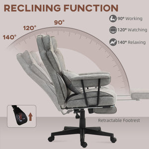 Big & Tall Ergonomic Executive Office Chair – Microfiber, Lumbar Support & Footrest