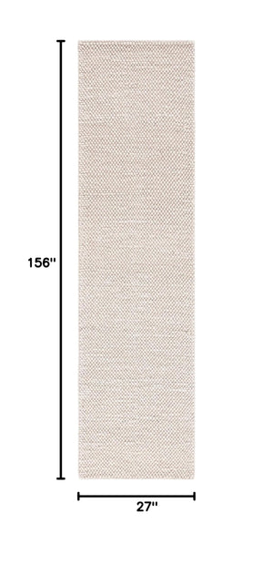 Handmade Wool Blend Textured Runner Rug – 2'3" x 13'