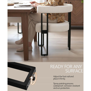 Upholstered Dining Chairs with Metal Legs
