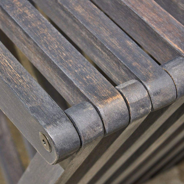 Outdoor Acacia Wood Bench – Dark Gray