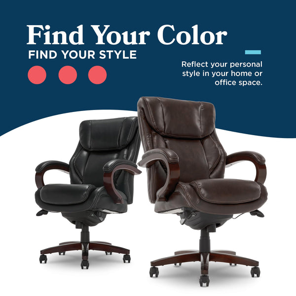 Executive Office Chair with Memory Foam & Faux Leather