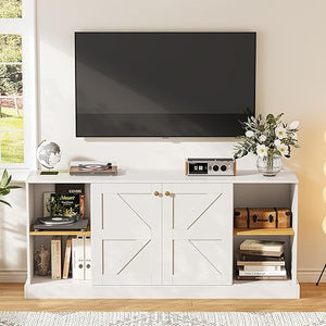 3-Piece Farmhouse TV Stand & Bookcase Set