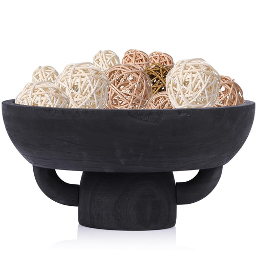 Extra Large Black Decorative Wooden Bowl