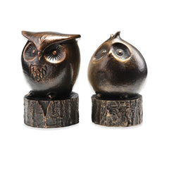Owl Bookends Resin Antique Bronze