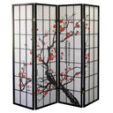 6-Panel Plum Blossom Folding Room Divider