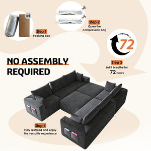 146" Modular Sectional Cloud Couch