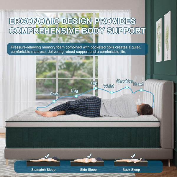 Hybrid Pocket Spring Mattress with Gel Memory Foam