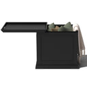 2-in-1 Outdoor Side Table with Storage Tray