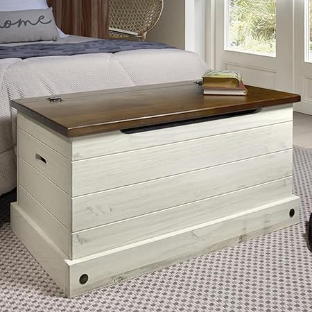 Wooden Storage Trunk & Entryway Bench