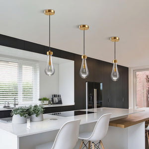 Teardrop Pendant Lights for Kitchen Island Set of 3