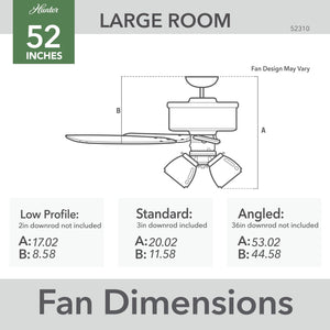 52-Inch Smart Ceiling Fan with LED Light & Remote