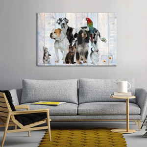 Dog & Cat Canvas Wall Art – 24x36 Landscape Print