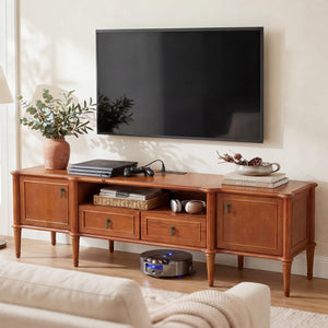 63" TV Stand with Power Outlet & Storage