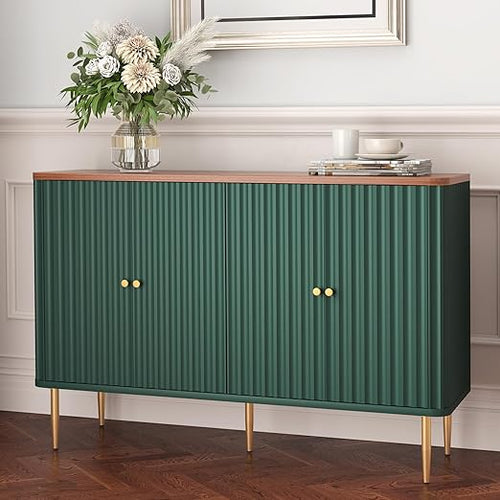 48" 4-Door Sideboard Buffet Cabinet with Removable Shelves