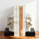 Gothic Skull Bookends – Antique Resin Decorative Book Support