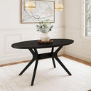 Oval Solid Wood Dining Table — 62 Inch, Seats 4