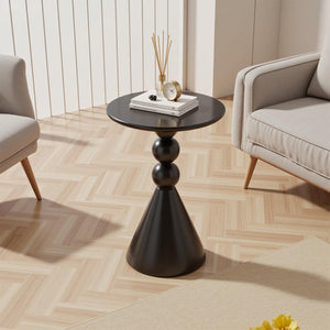 Round Metal Accent Side Table