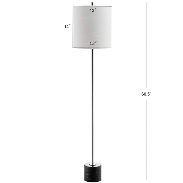 Chrome Marble LED Floor Lamp