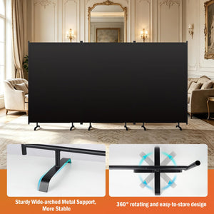 Blackout Room Divider – Freestanding Folding Privacy Screen