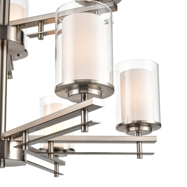Nine Light Chandelier – Modern Gold Finish