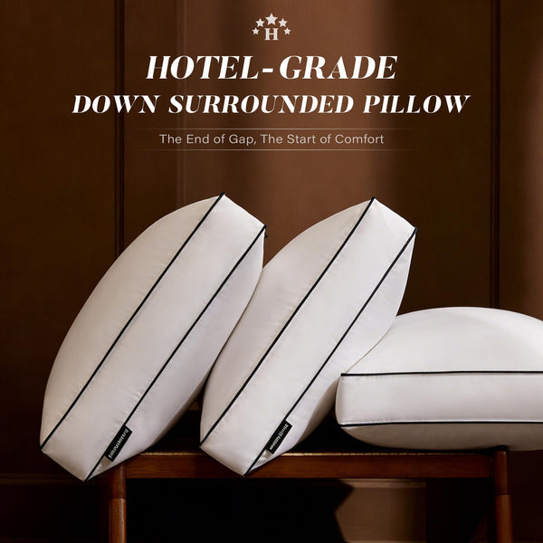 Goose Feather Down Pillow – King, Queen & Standard Sizes