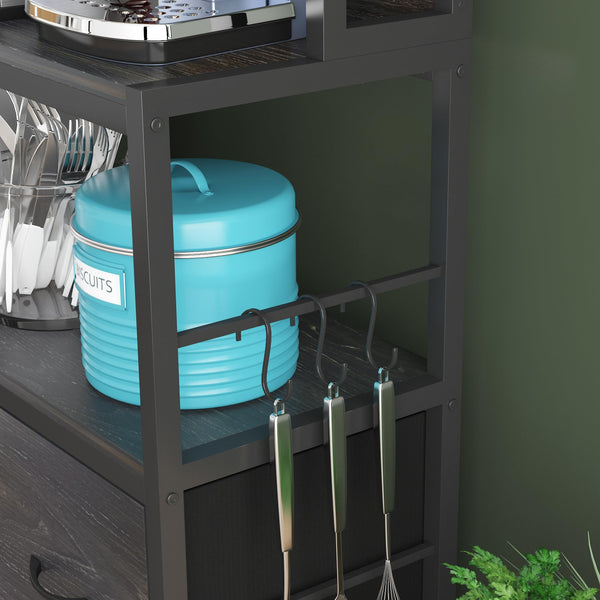 5-Tier Kitchen Baker's Rack with Storage Baskets
