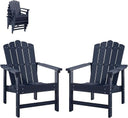 Stackable Adirondack Chair Set of 2 – HDPE Outdoor Patio Chair