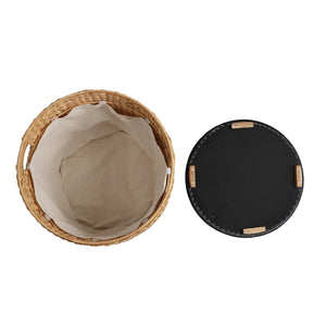 Water Hyacinth Storage Ottoman with Lid